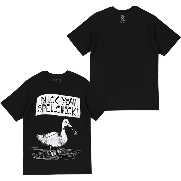 DUCK YEAH, SPELLCHECK! BLACK TEE