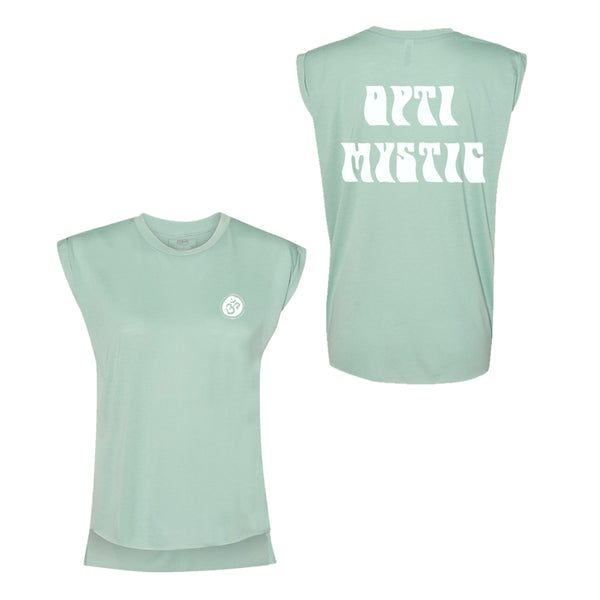 Om OptiMystic Green Ladies Muscle Tank