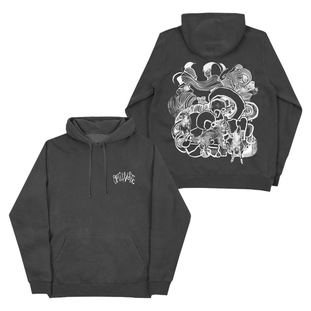 Wolves Pigment Dyed Black Hoodie | Brandon Boyd US Wolves Pigment Dyed Black Hoodie | Brandon Boyd US
