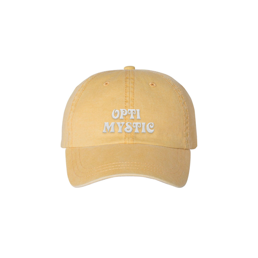 Yellow Embroidered Logo Baseball Cap|258378518