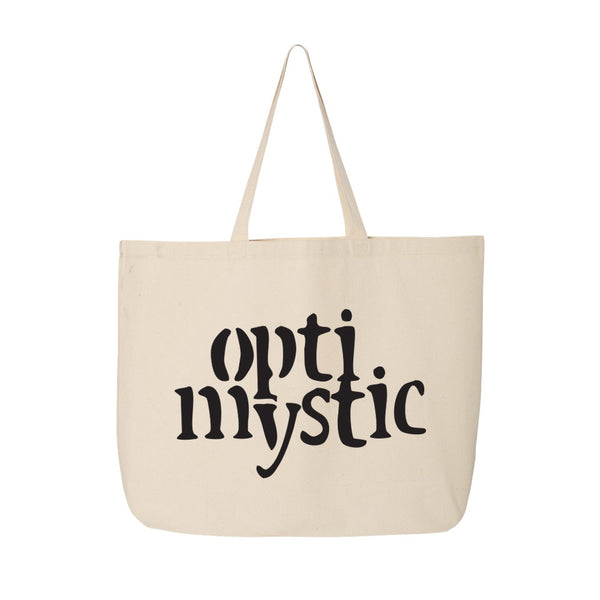 OPTIMYSTIC JUMBO CANVAS TOTE - NATURAL WITH BLACK
